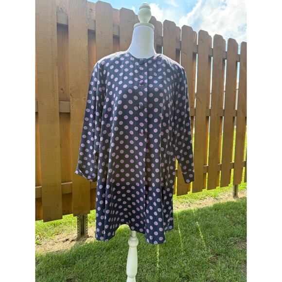 Doncaster Vintage 100% Silk Polka Dot Tunic Size Medium - Picture 1 of 5